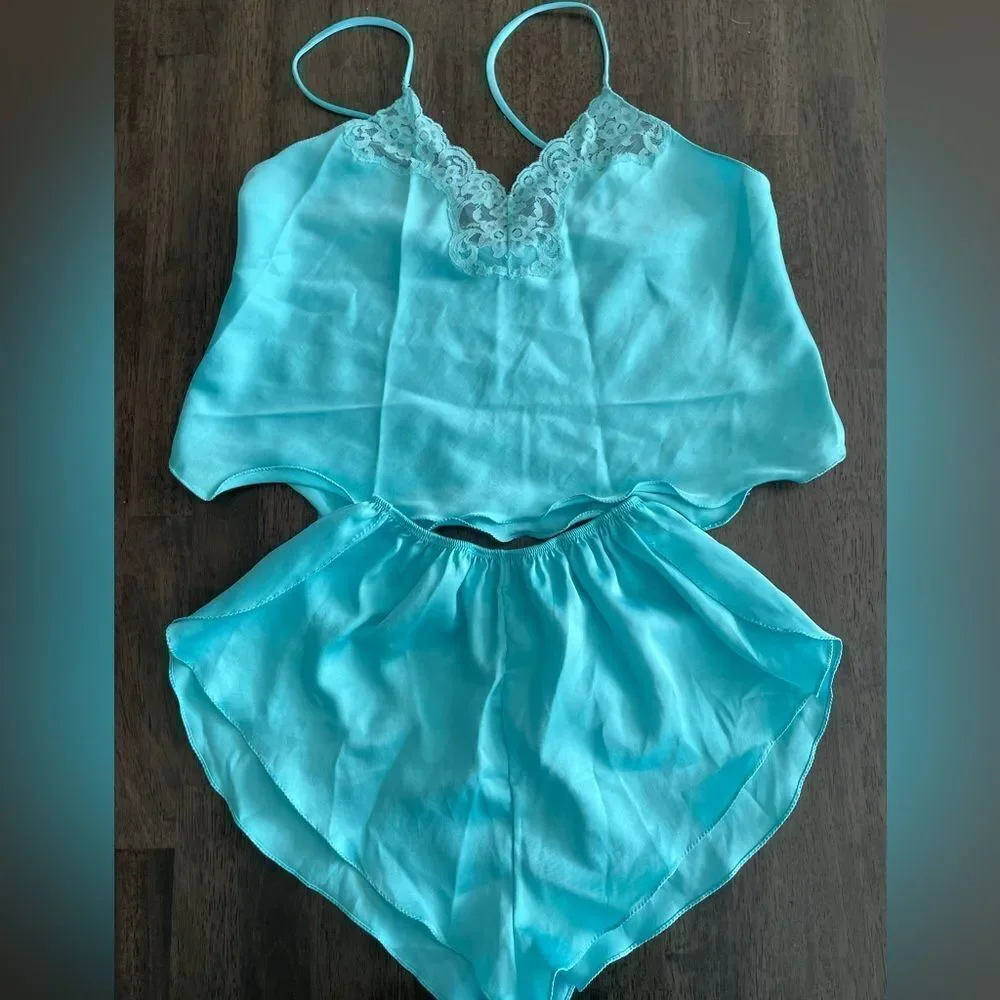 Vintage Victorias‎ Secret Satin Lace Set Small Bouidor